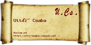 Uttó Csaba névjegykártya
